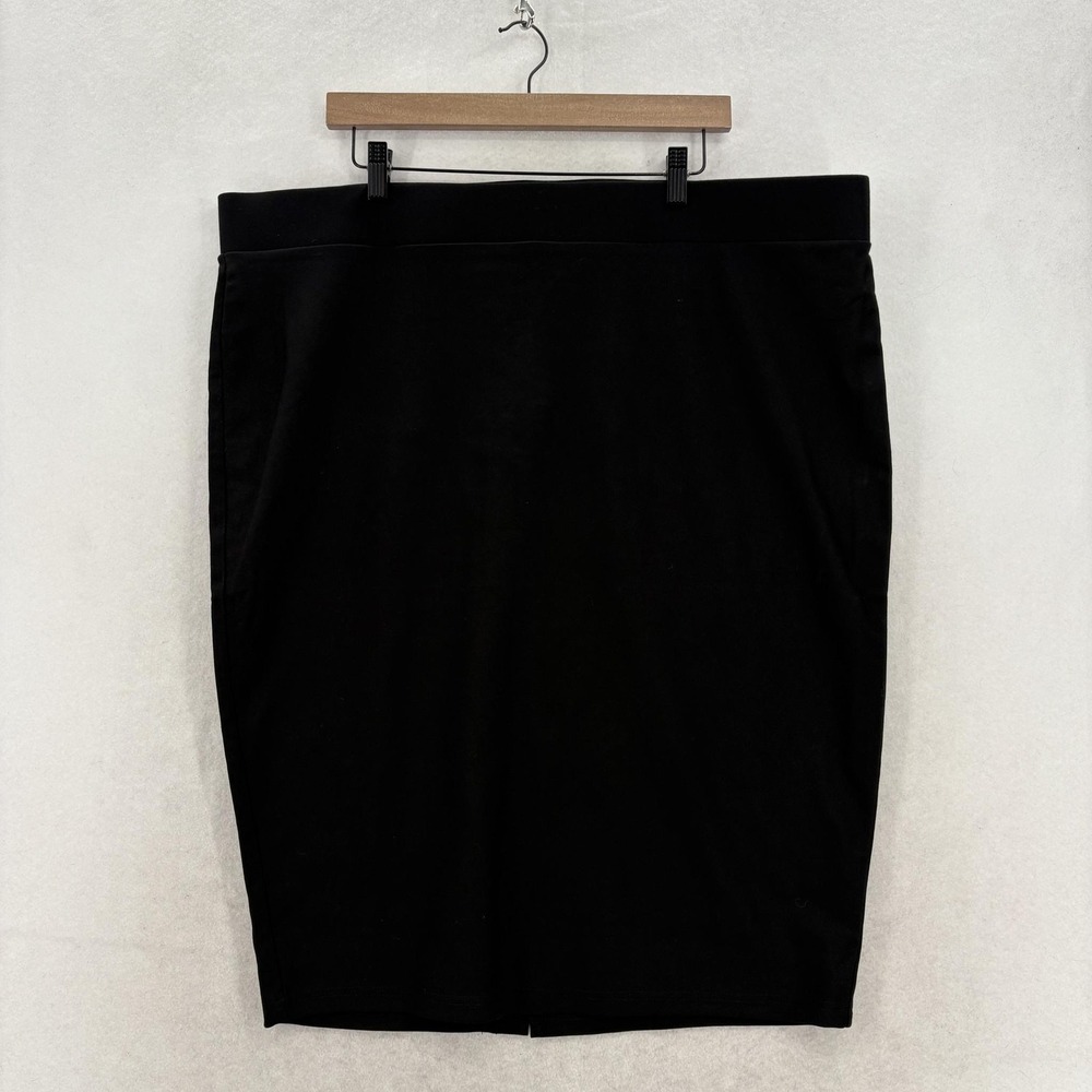 Torrid Skirt Womens 3X Black Ponte Knit Pencil Pull On Stretch Career Office NWT